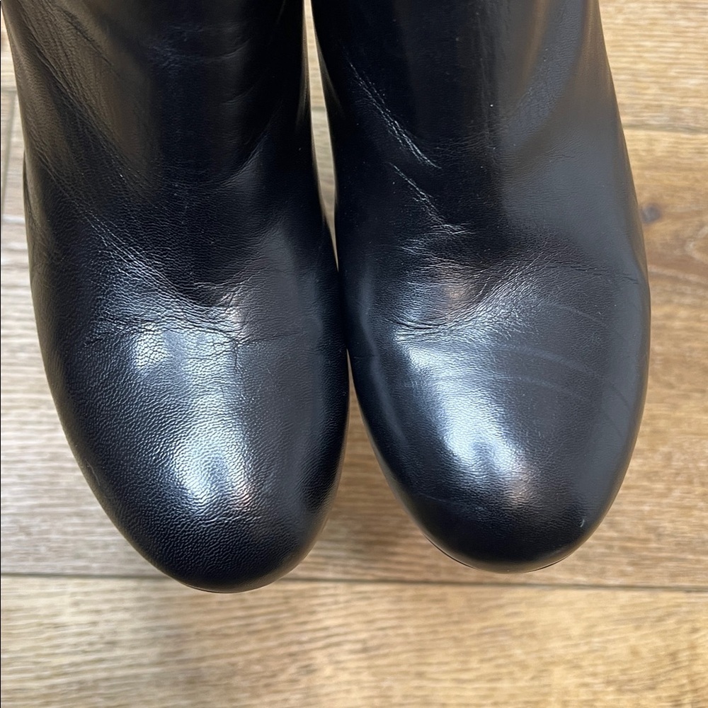 Marni Black Leather Pull On Ankle Boots Size 38 1/2/8.5US - Picture 6 of 10